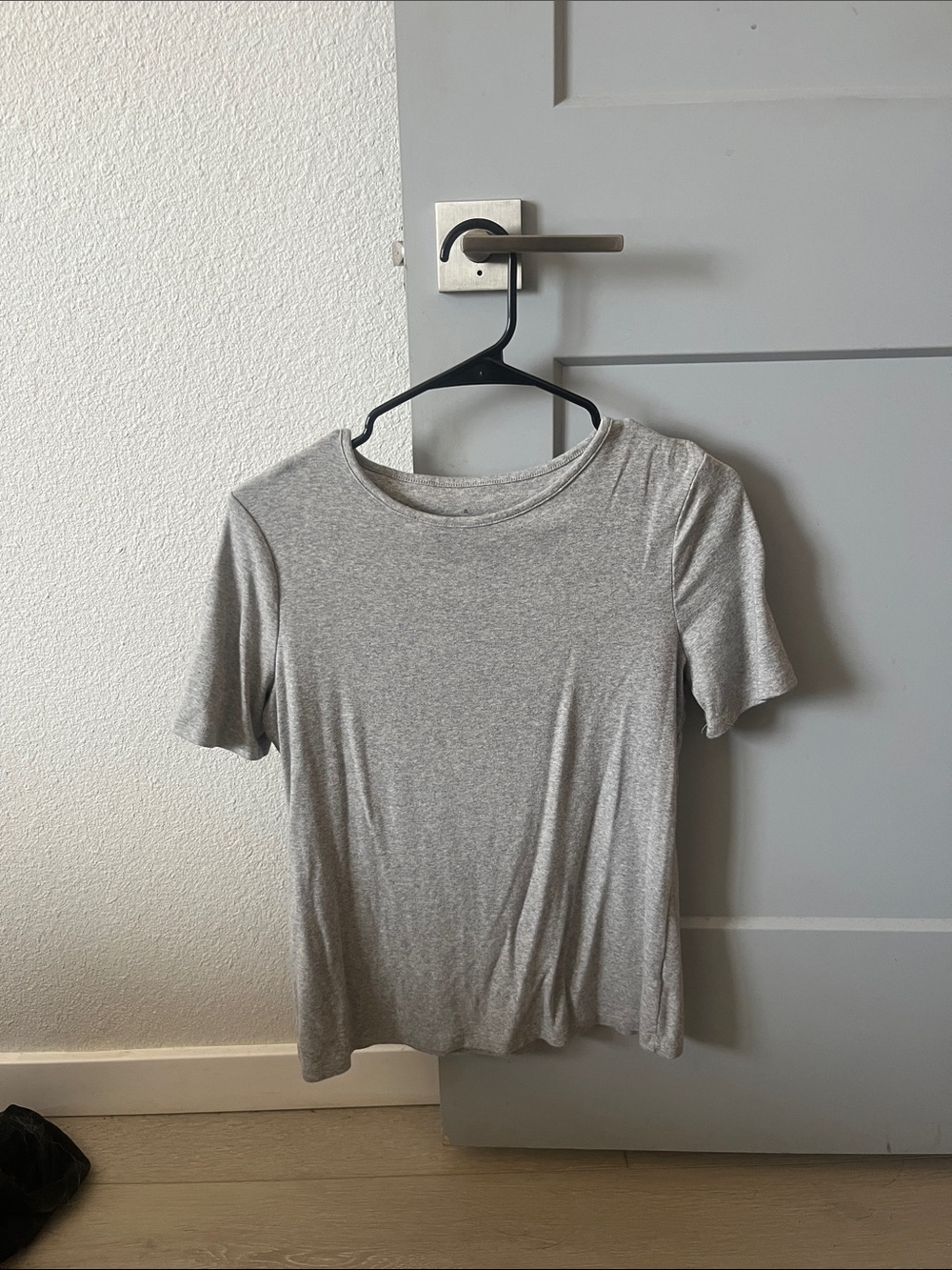 a new day Soft Crewneck Short Sleeve Tee in Light Gray